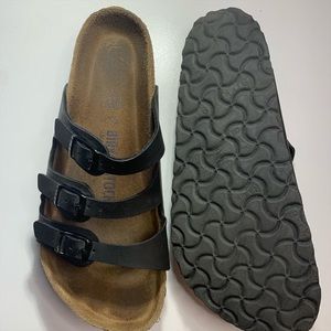 Birkenstock Shoes - 38 Birkenstock Florida Black 3 Strap Birko Flor Birkenstock Shoes - 38 Birkenstock Florida Black 3 Strap Birko Flor